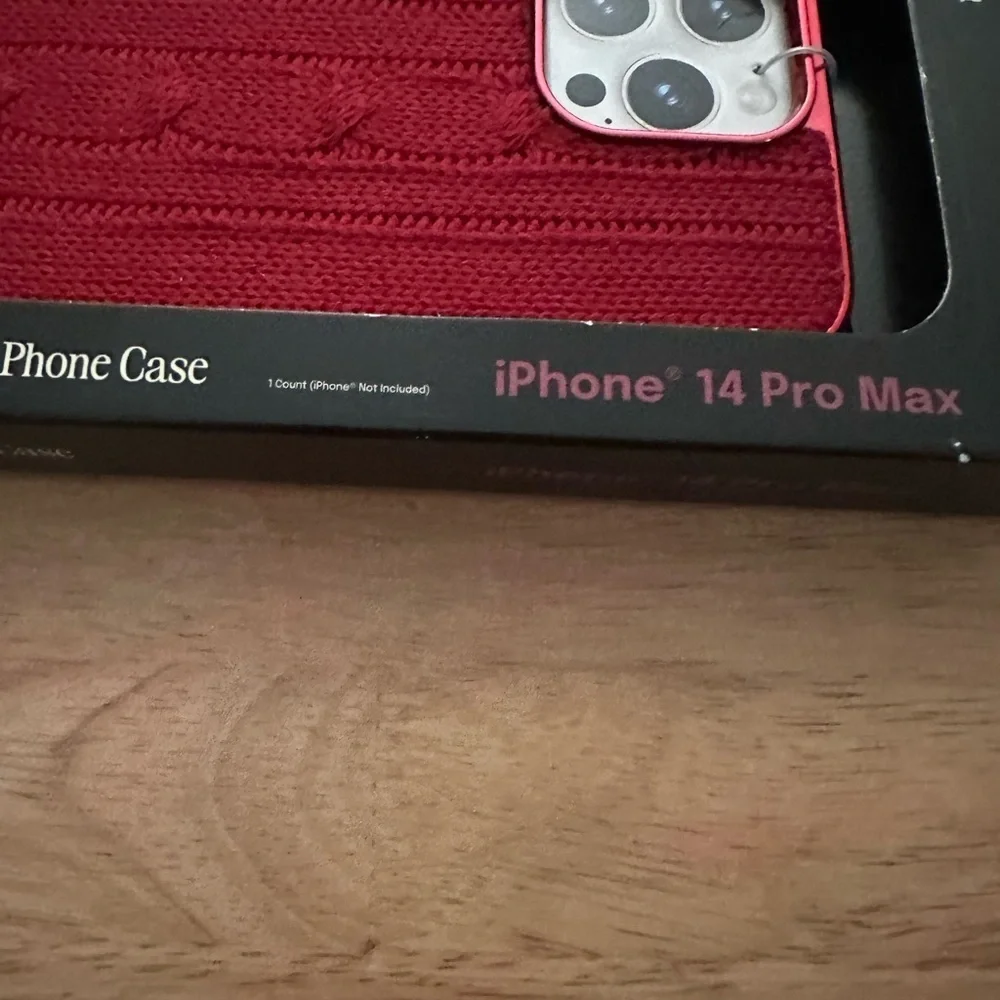 Red Sweater Phone Case for iPhone 14 Pro Max